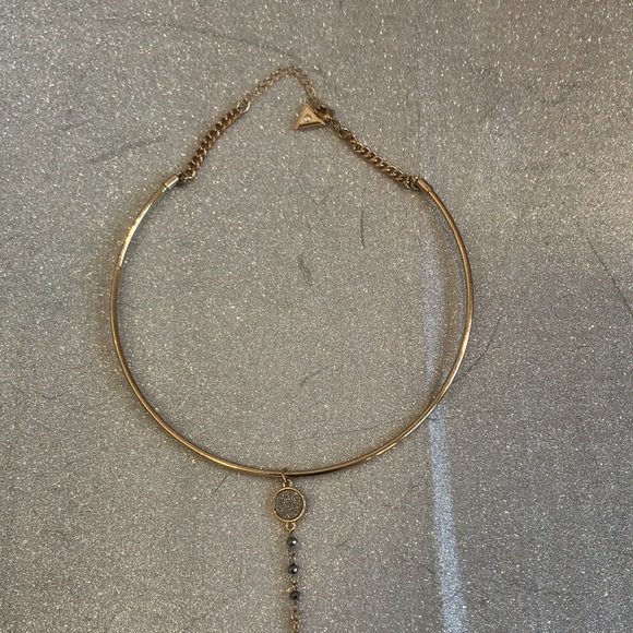 Guess gold hoop necklace with long tassels. - Picture 5 of 6